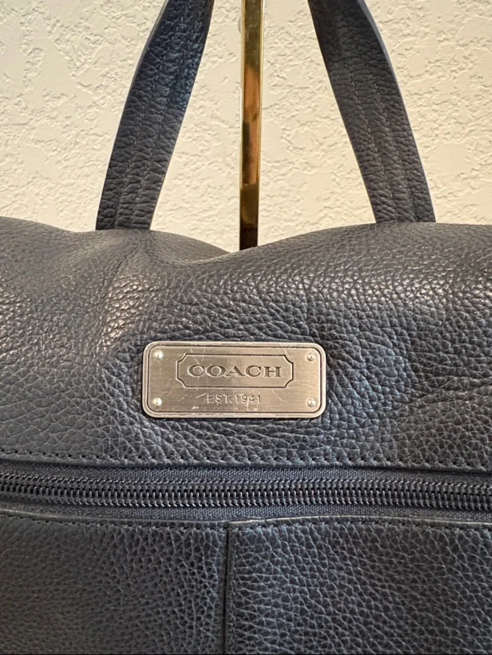 Coach Black Leather Laptop/ Messenger Bag - Picture 2 of 15